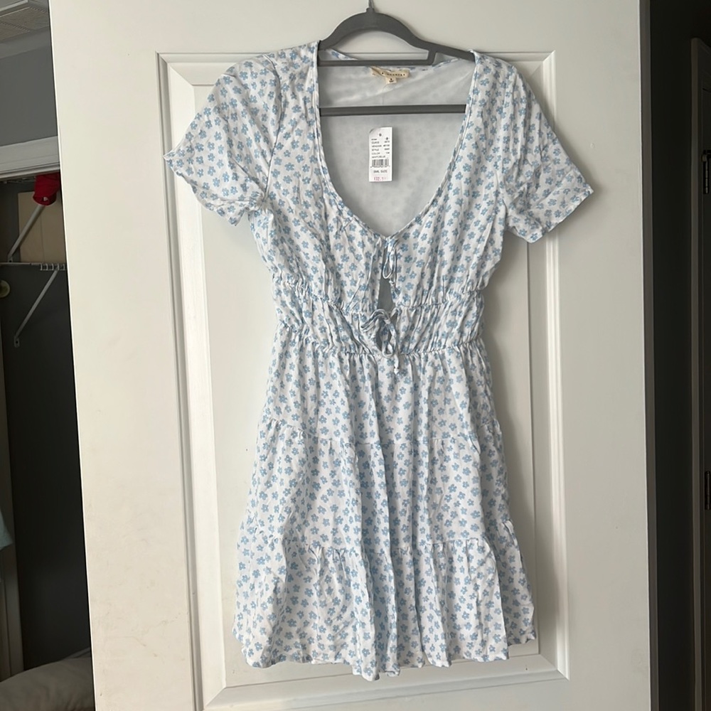 NWT PacSun LA Hearts Tie Front Floral Mini Dress